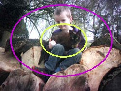 Joel (aged 6) with Sarah our Brown Burmese girl (aged 16)!